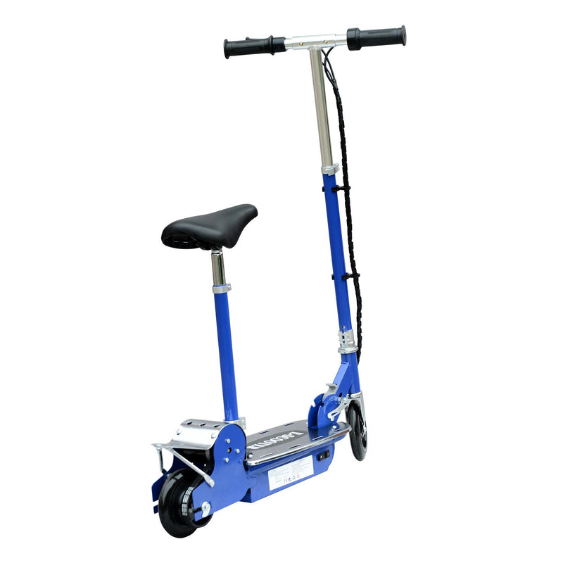 Monopattino Elettrico per Bambini 120W Pieghevole con Sella Blu 