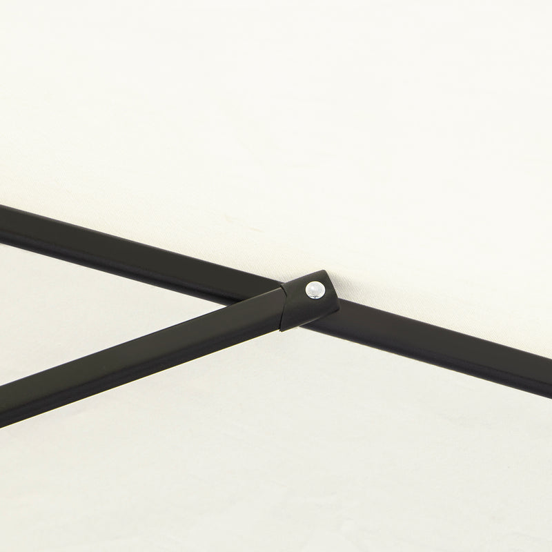 Ombrellone da Giardino Ø2.7x2.35 m Palo Ø38 mm in Alluminio Inclinabile Bianco 