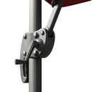 Ombrellone Decentrato da Giardino in Acciaio Ø2,95x2,5 m 360° Rosso 