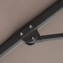 Ombrellone Decentrato da Giardino in Acciaio Ø2,95x2,5 m 360° Grigio 