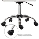 Sedia da Ufficio Operativa Girevole Regolabile in Similpelle Bianca 