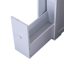 Mobiletto da Cucina in Legno con Ripiano e 2 Cassetti Posate Bianco 16x52x66 cm