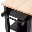 Mobile da Cucina con Cassetti in Legno Nero 101.5x50x90 cm 