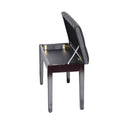 Panchetta per Pianoforte con vano portaoggetti Nero 75x35x50 cm 