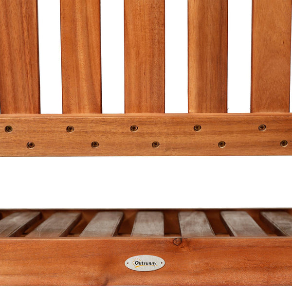 2-Sitzer-Terrassengartenbank aus braunem Holz 120 x 65 x 91,5 cm acquista