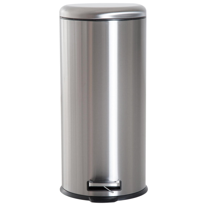 Pattumiera a Pedale in Acciaio con Secchio Rimovibile Capacità 30L 