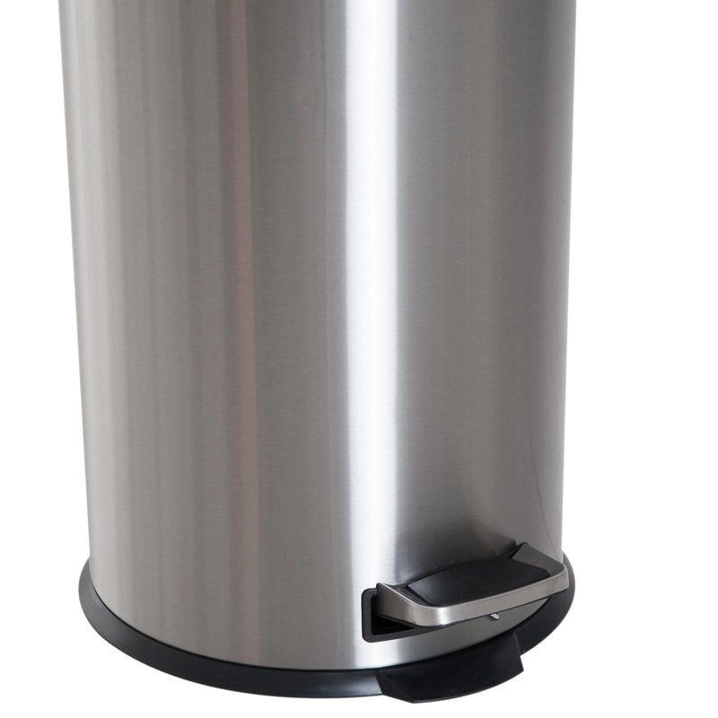 Pattumiera a Pedale in Acciaio con Secchio Rimovibile Capacità 30L 