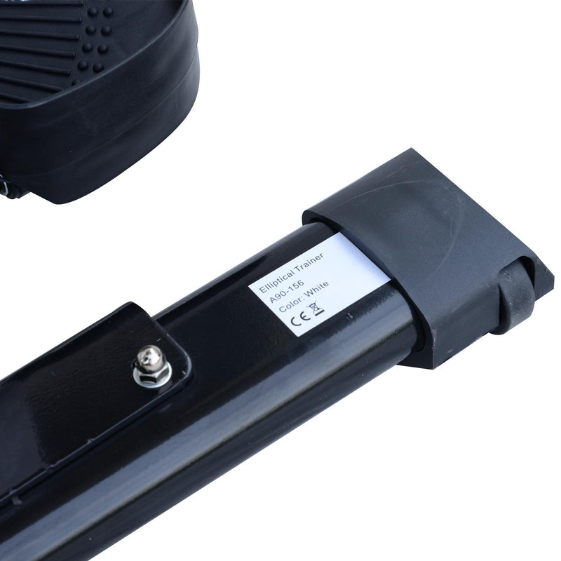 Mini Pedaliera Ellittica per Allenamento a Casa Max 110Kg Bianca e Nera 