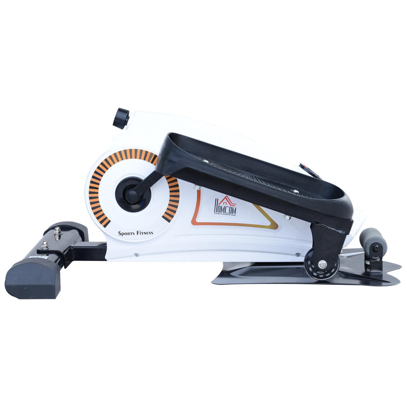 Mini Pedaliera Ellittica per Allenamento a Casa Max 110Kg Bianca e Nera 