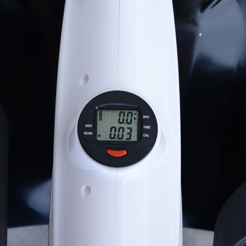 Mini Pedaliera Ellittica per Allenamento a Casa Max 110Kg Bianca e Nera 