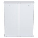 Armadietto Portaoggetti da Parete per Bagno e Cucina 3 Ripiani in Legno Bianco 53.5x16x62.5 cm 
