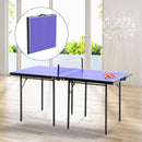 Tavolo da Ping Pong Pieghevole in Legno MDF 153x76.5x67 cm Blu e Nero 