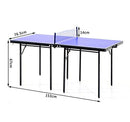 Tavolo da Ping Pong Pieghevole in Legno MDF 153x76.5x67 cm Blu e Nero 