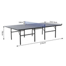 Tavolo da Ping Pong Indoor Pieghevole in Legno MDF e Acciaio 152.5x274x76 cm 