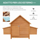 Gabbia Pollaio per Galline da Giardino in Abete legno e verde 160x98.5x107 cm 