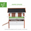 Pollaio per Galline in Legno Bianco Crema Marrone 120x96x123 cm 