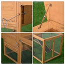 Pollaio Gabbia per Galline da Esterno con Zona di Corsa e Nido in Legno 190x81x103 cm 