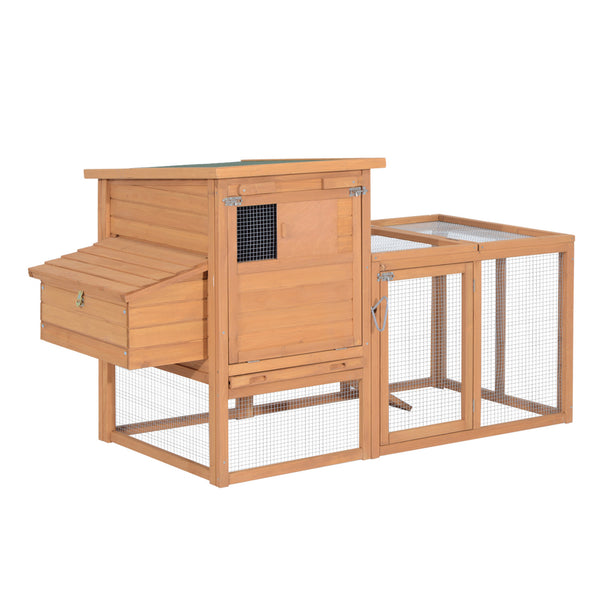 Hühnerstall Außenkäfig für Hühner mit Auslauf und Holznest 190x81x103 cm online