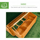 Pollaio Gabbia per Galline Impermeabile da Giardino in Legno 150x100x96.5 cm 