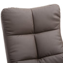 Poltrona Relax Reclinabile con Poggiapiedi in Similpelle Marrone 