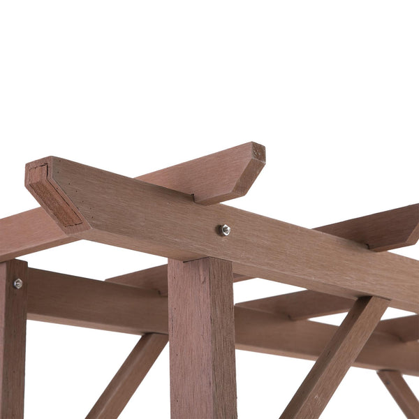 prezzo Pergola Gartenpflanzenhalter für Kletterpflanzen aus braunem MDF 150x50x200 cm