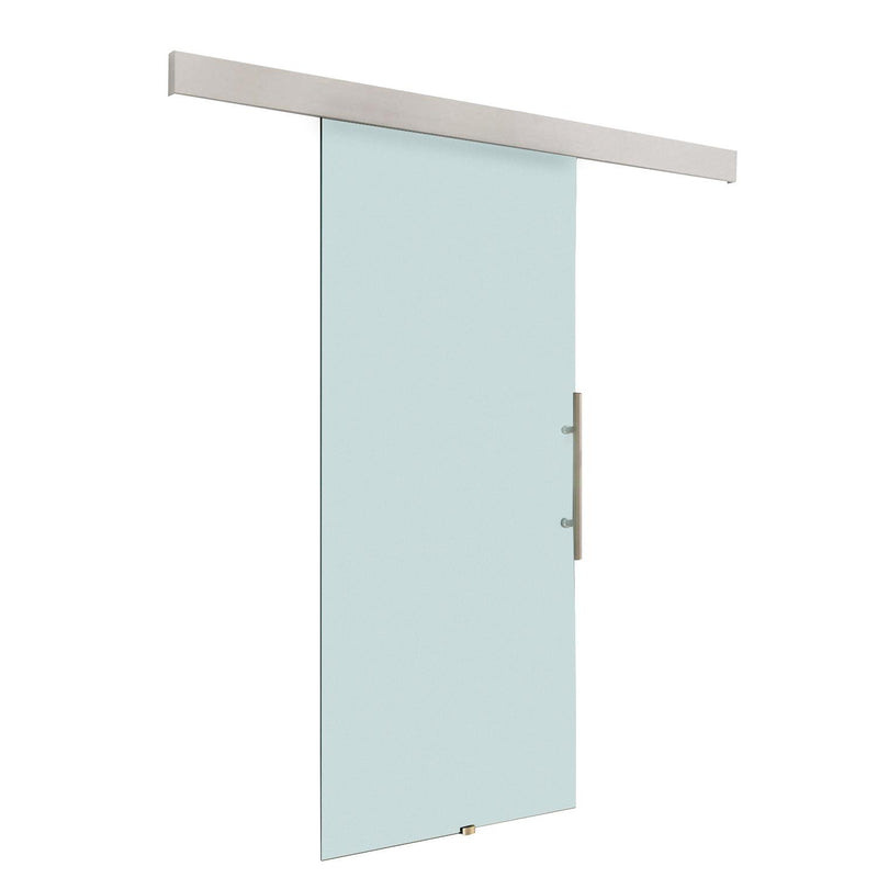 Porta Scorrevole Vetrata 90x205 cm Temperata Satinata 