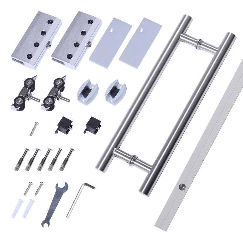 Porta Scorrevole Vetrata 102,5x205 cm Satinata 