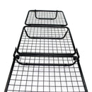 Brandina Pieghevole con Materasso per Ospiti Bianco e nero 75x65x37-48 cm 