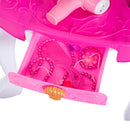 Specchiera con Cassetto e Sgabello Giocattolo per Bambine Rosa 