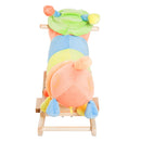 Dondolo per Bambini in Legno e Peluche Bruco Multicolore 