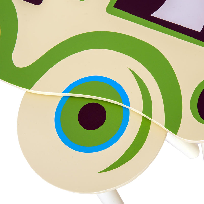 Set Macchinina con Tavolino e 2 Sgabelli per Bambini in Legno 76.5x58.5x46 cm 