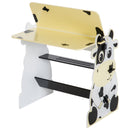Set Tavolino Lavagna con Sgabello per Bambini Stampa Mucca 60x40x60 cm 