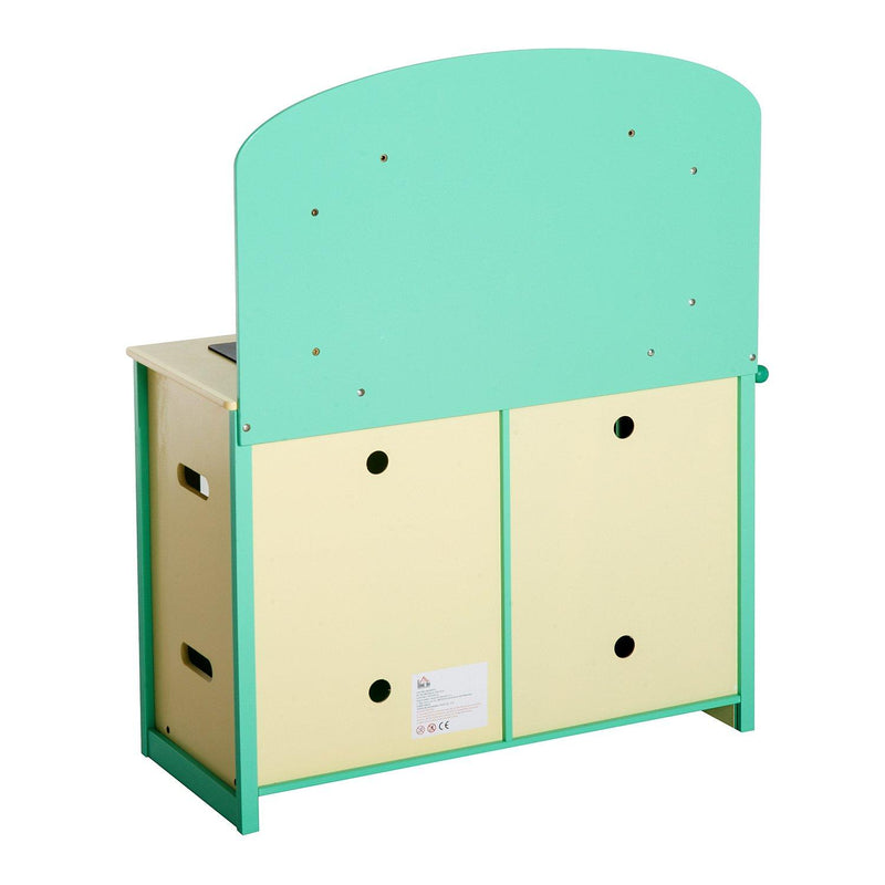 Cucina Giocattolo per Bambini con Accessori in Legno Verde 70x30x88 cm 