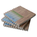 Tappeto Puzzle ad Incastro Effetto Legno in Schiuma EVA 60x60 cm 