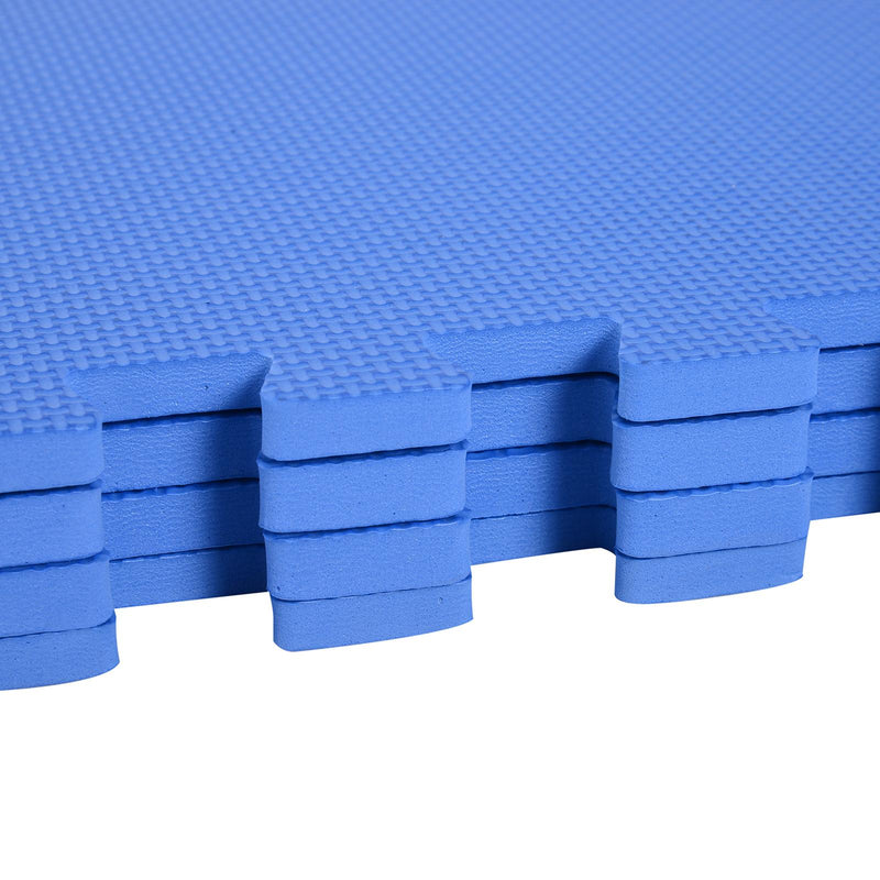 Tappeto Puzzle 32 Pezzi 63x63 cm in EVA Morbido Blu 