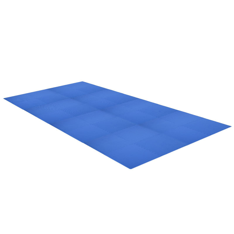 Tappeto Puzzle 32 Pezzi 63x63 cm in EVA Morbido Blu 