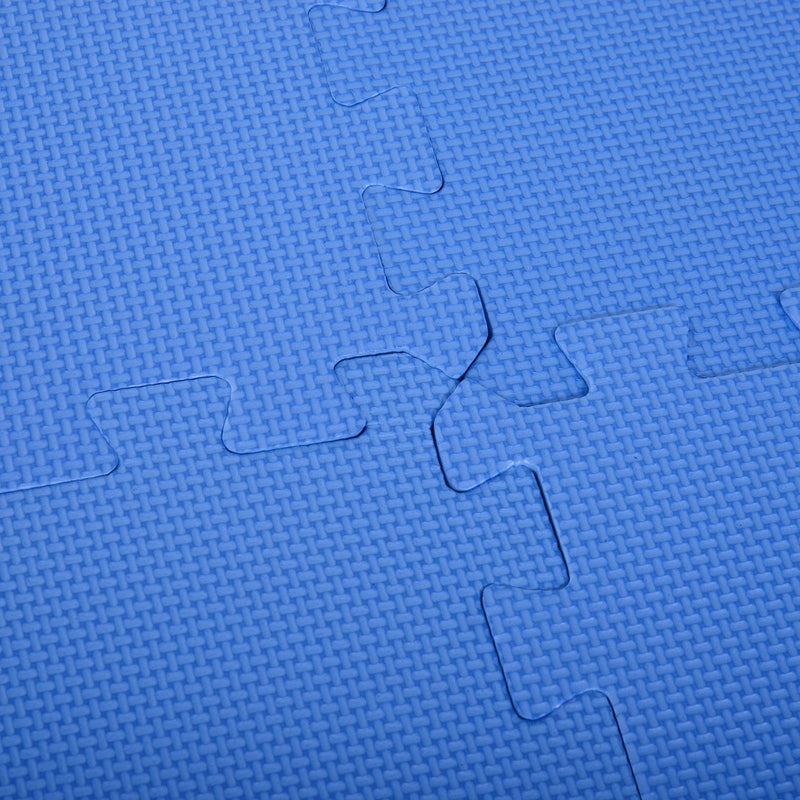 Tappeto Puzzle 32 Pezzi 63x63 cm in EVA Morbido Blu 