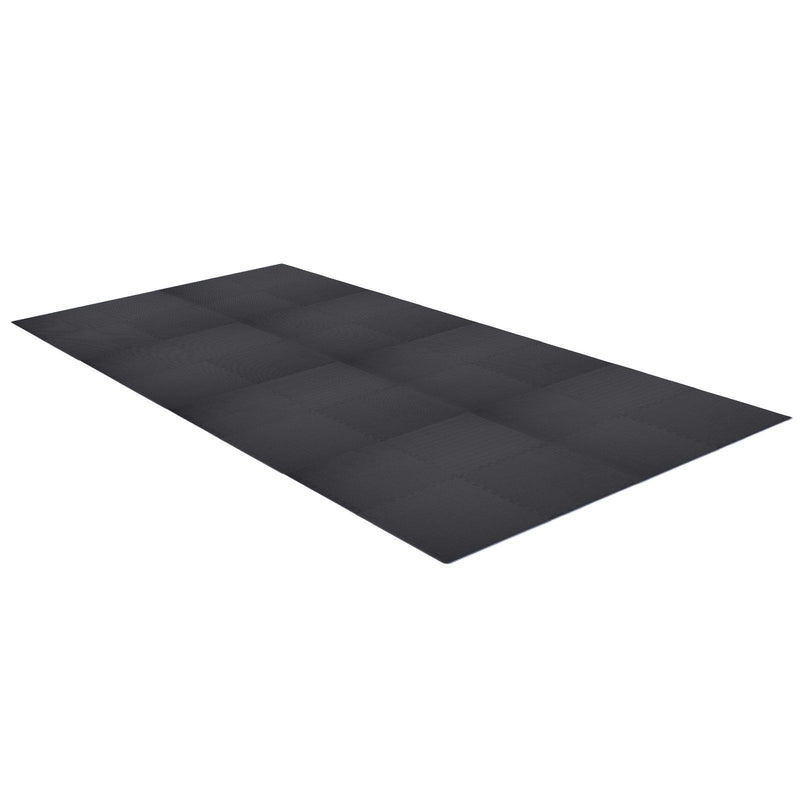 Tappeto Puzzle 32 Pezzi 63x6 cm in EVA Morbido Nero 