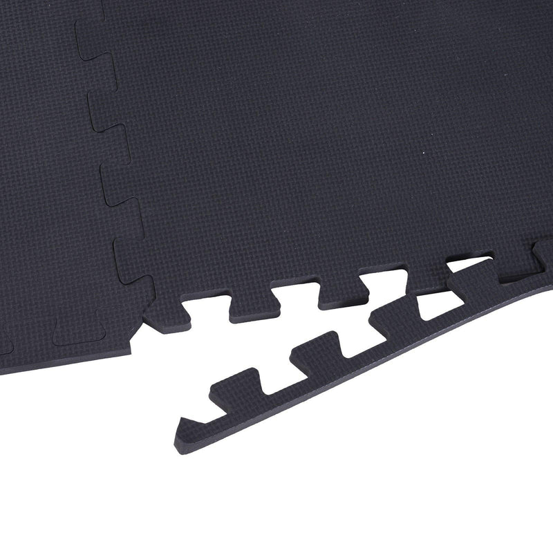 Tappeto Puzzle 32 Pezzi 63x6 cm in EVA Morbido Nero 