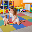 Tappeto Puzzle 32 Pezzi 63x63 cm in EVA Morbido Colorato 