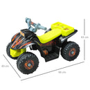 Quad Elettrico per Bambini Giallo e Nero 