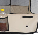 Box per Animali Cani Gatti pieghevole bianco e ero 125x48x58 cm 