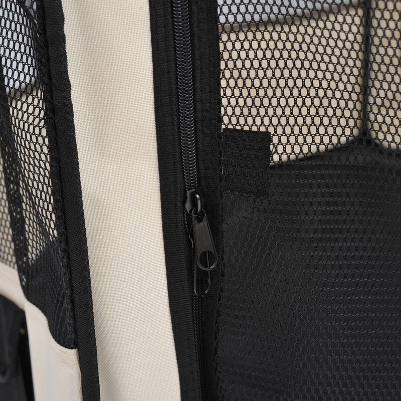 Box per Animali Cani Gatti pieghevole bianco e ero 125x48x58 cm 