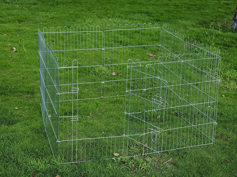 Recinto per Animali Domestici 8 Pezzi L63xH91 cm 