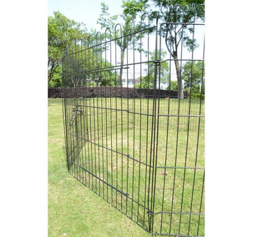 Recinto Gabbia per Cani Gatti in Acciaio 8 pezzi Ø158x76 cm 