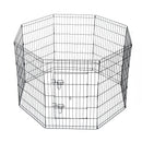 Recinto per Cani Gatti Cuccioli Roditori 8 Pezzi Nero 91x61 cm 