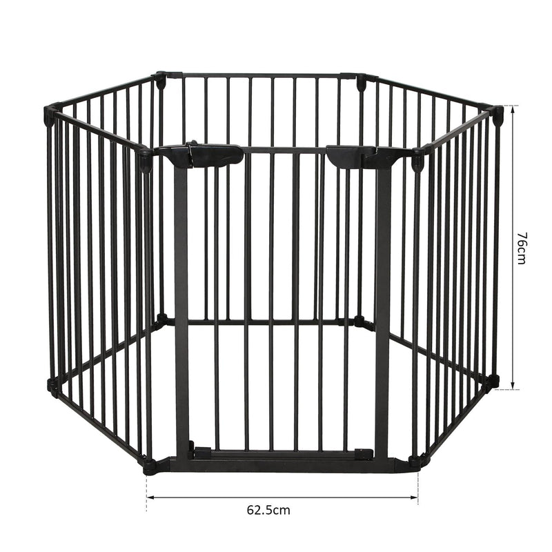 Recinto Modulare per Animali Domestici per Interno e Esterno 6 Pezzi 62.5x76 cm 