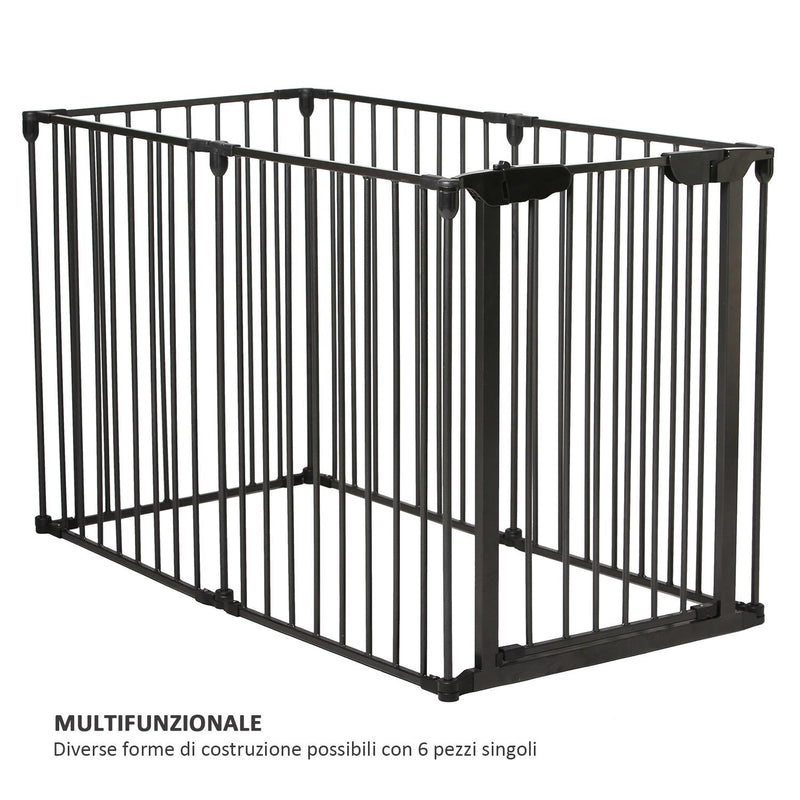 Recinto Modulare per Animali Domestici per Interno e Esterno 6 Pezzi 62.5x76 cm 