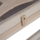 Gabbia per Criceti e Piccoli Roditori in Legno di Abete 60x35x42 cm 