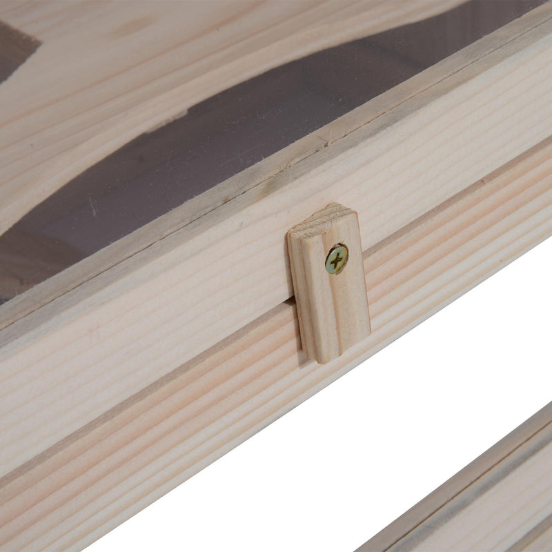 Gabbia per Criceti e Piccoli Roditori in Legno di Abete 60x35x42 cm 